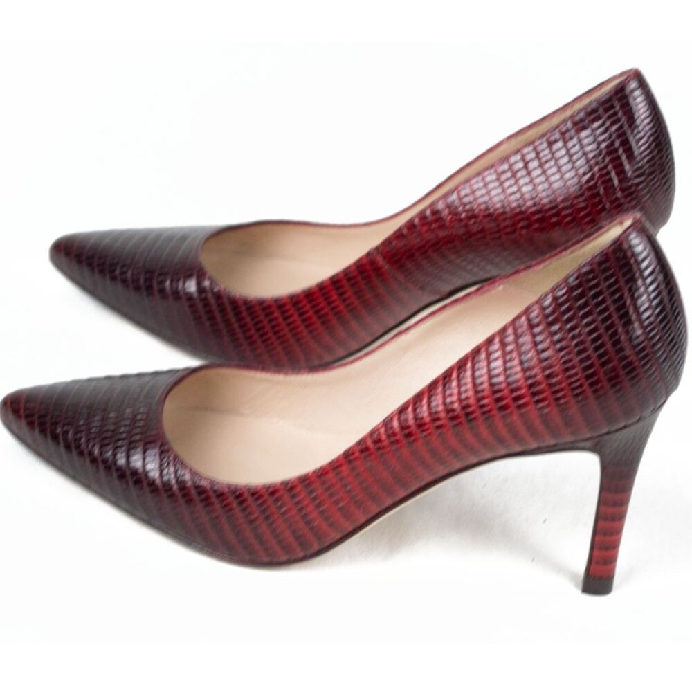 Lk Bennett Crocodile Burgundy Python Leather Romy… - image 6
